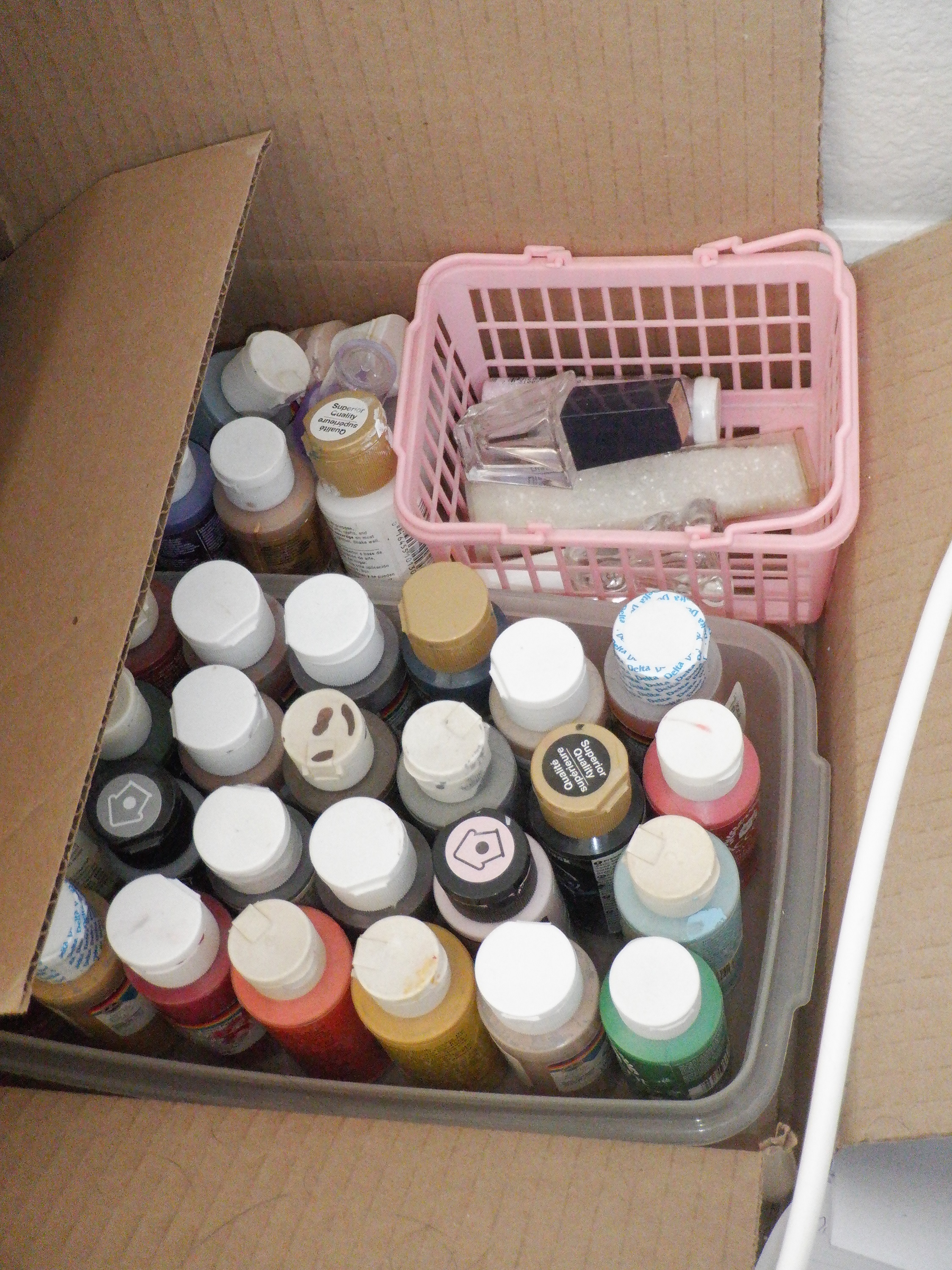 Photo I took of the box of paint I use for rock painting Photo I took of the box of paint I use for rock painting