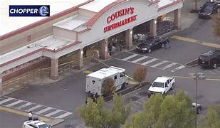 Brinks armored truck outside of a supermarket in Philadelphia 