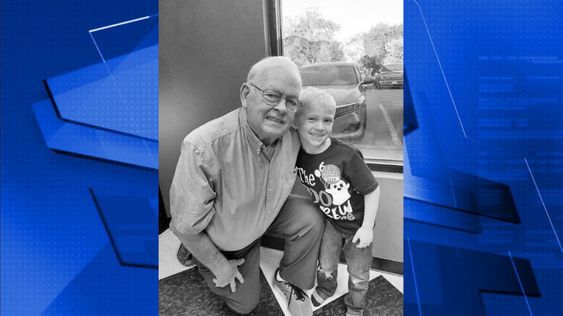 Mike Ellis with kindergartner Jace Caudill Mike Ellis with kindergartner Jace Caudill