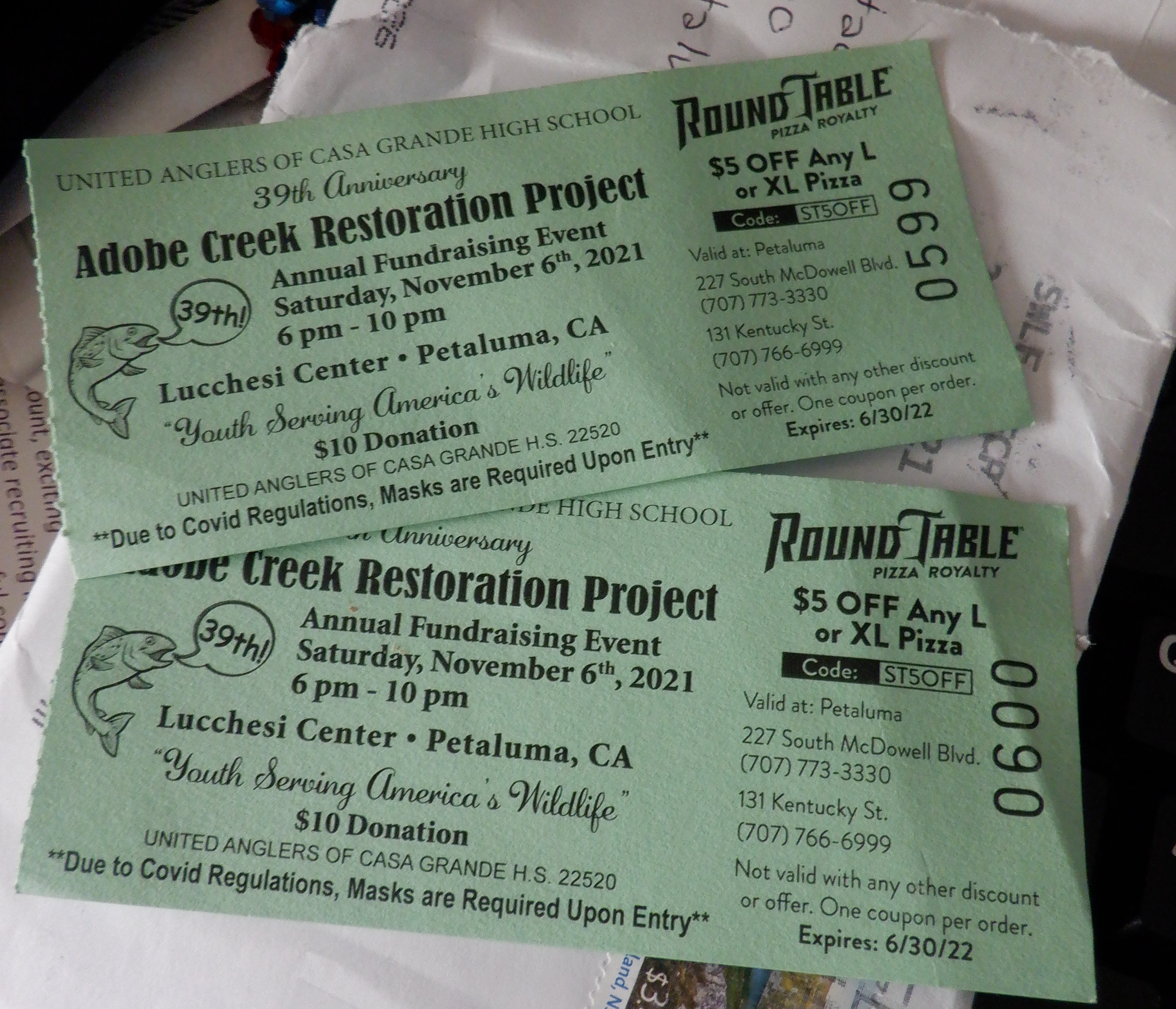 Photo I took of the tickets boss gave me Photo I took of the tickets boss gave me