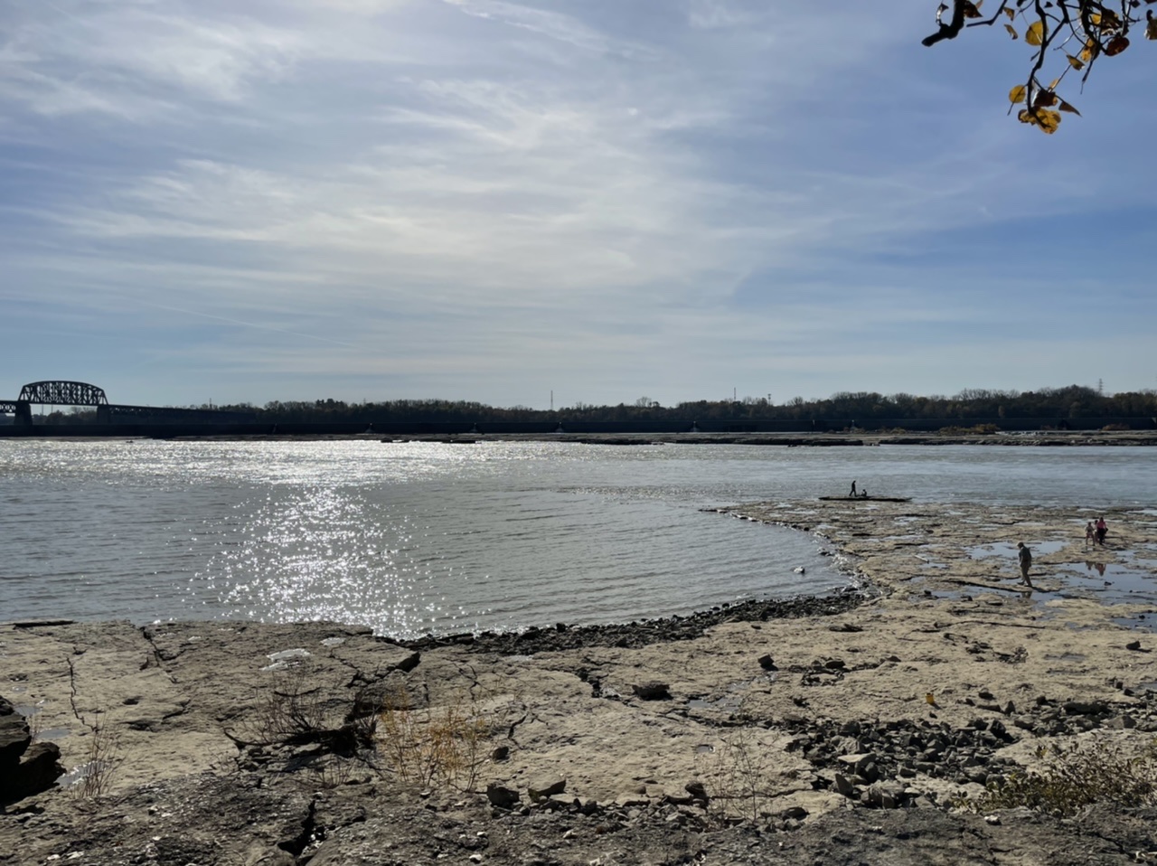 The fossil beds at the Falls of the Ohio State Park in Clarksville, Indiana. Photo taken by and the property of FourWalls. The fossil beds at the Falls of the Ohio State Park in Clarksville, Indiana. Photo taken by and the property of FourWalls.
