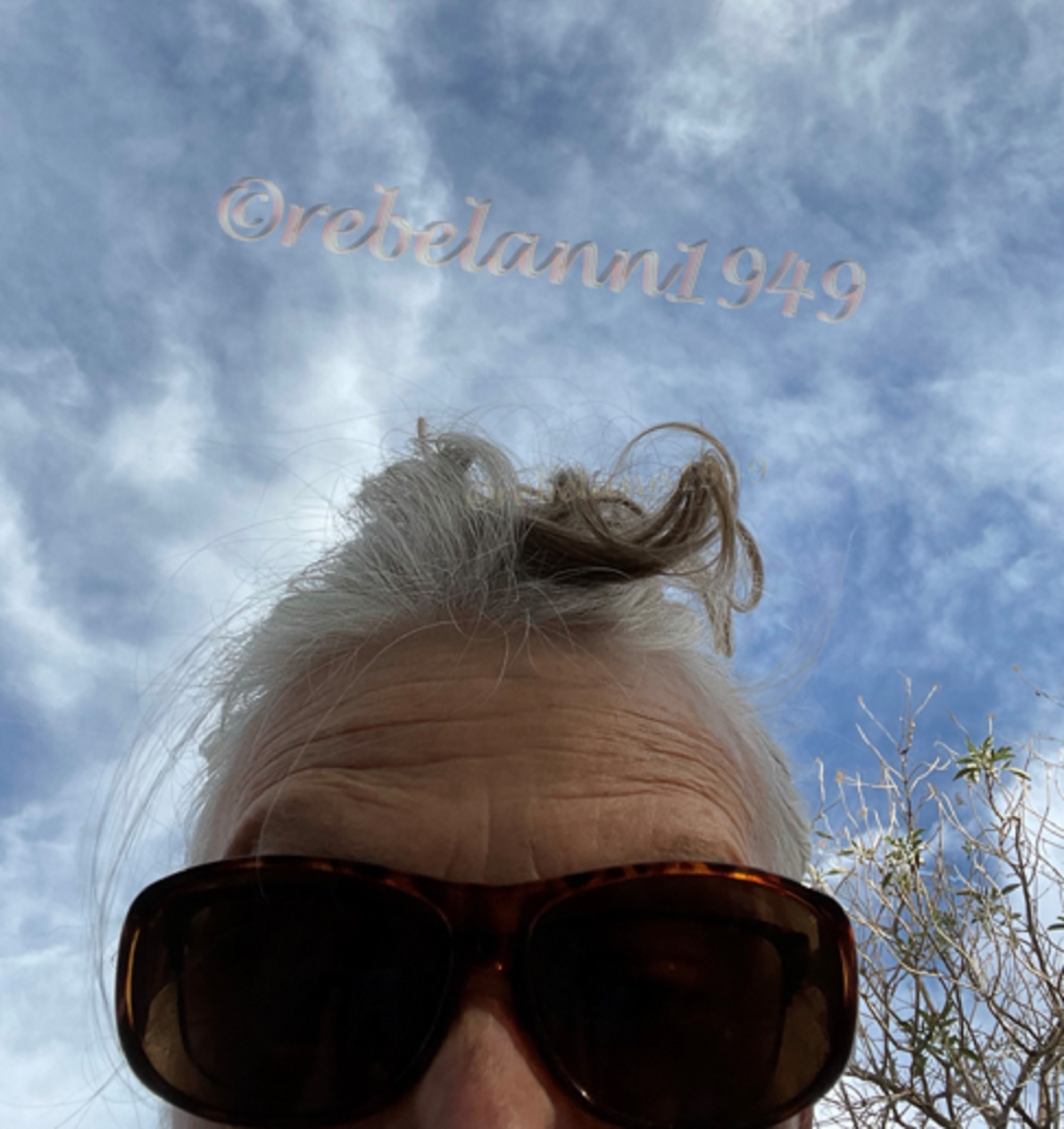 My forehead and the clouds