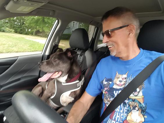 Doug Sears and his former pet Ceasar who is now living with a family in Ohio Doug Sears and his former pet Ceasar who is now living with a family in Ohio