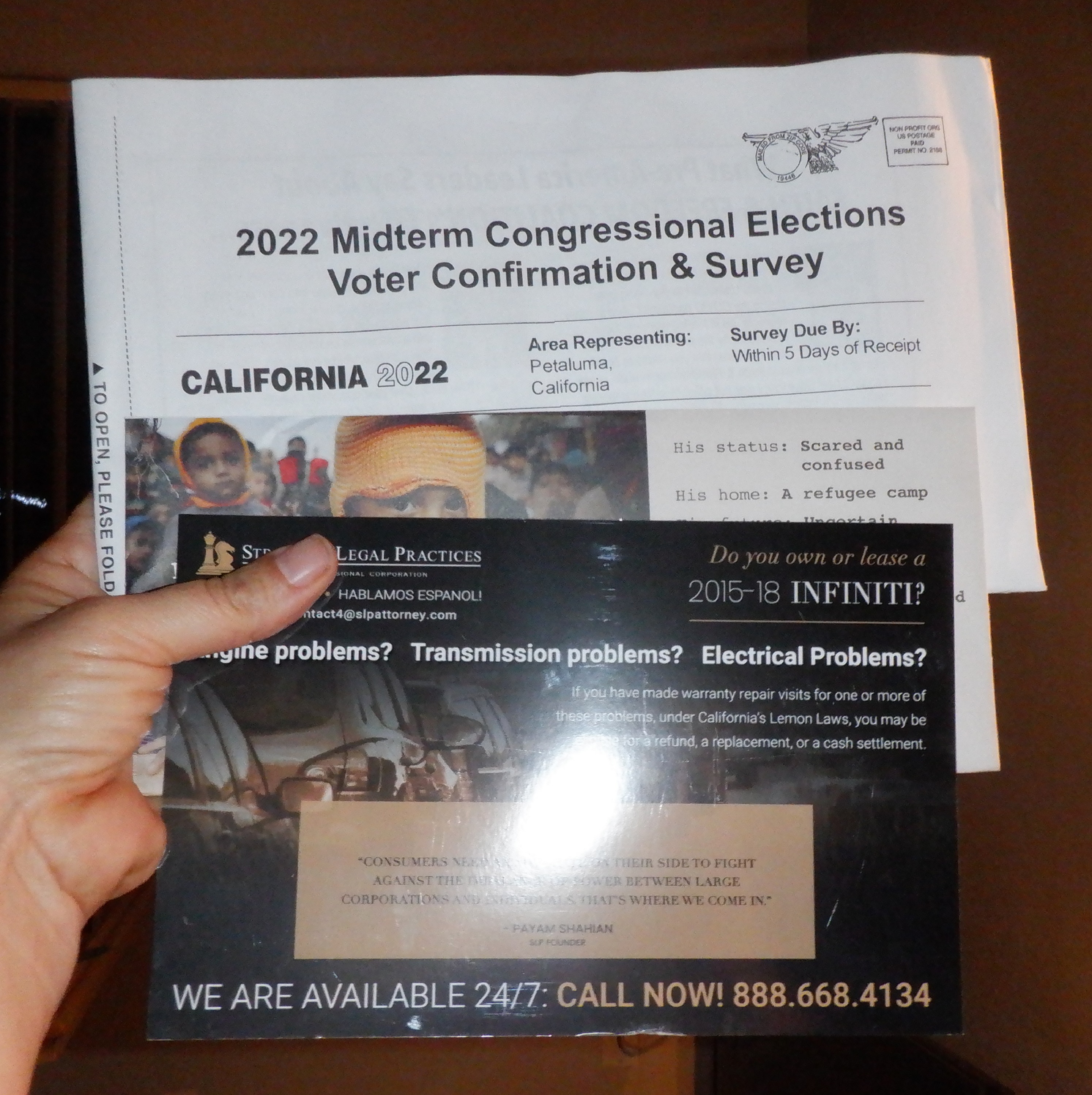 Photo I took of my "exciting" mail Photo I took of my "exciting" mail