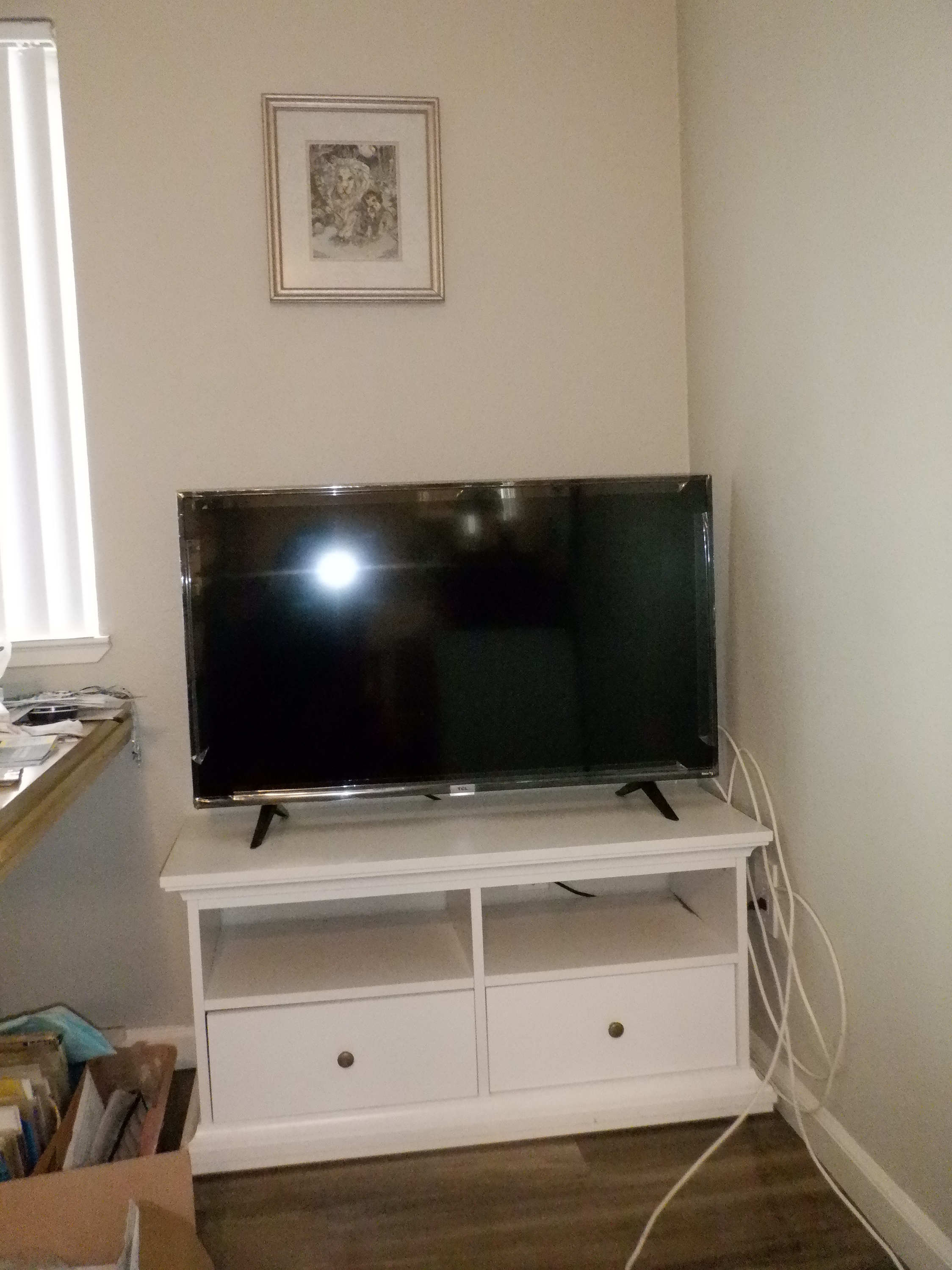Photo I took of the T.V. stand turned. Photo I took of the T.V. stand turned.