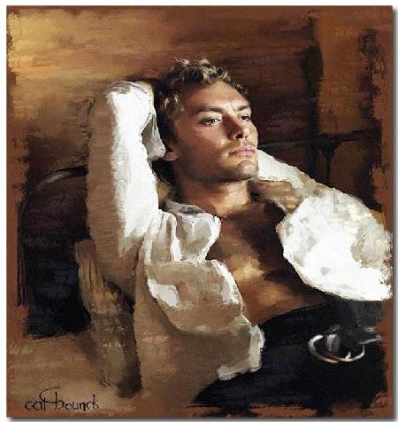 Jude Law - oh yum!  Nice paiting of Jude Law