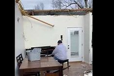 Piano player Jordan Baize in his home in Kentucky Piano player Jordan Baize in his home in Kentucky