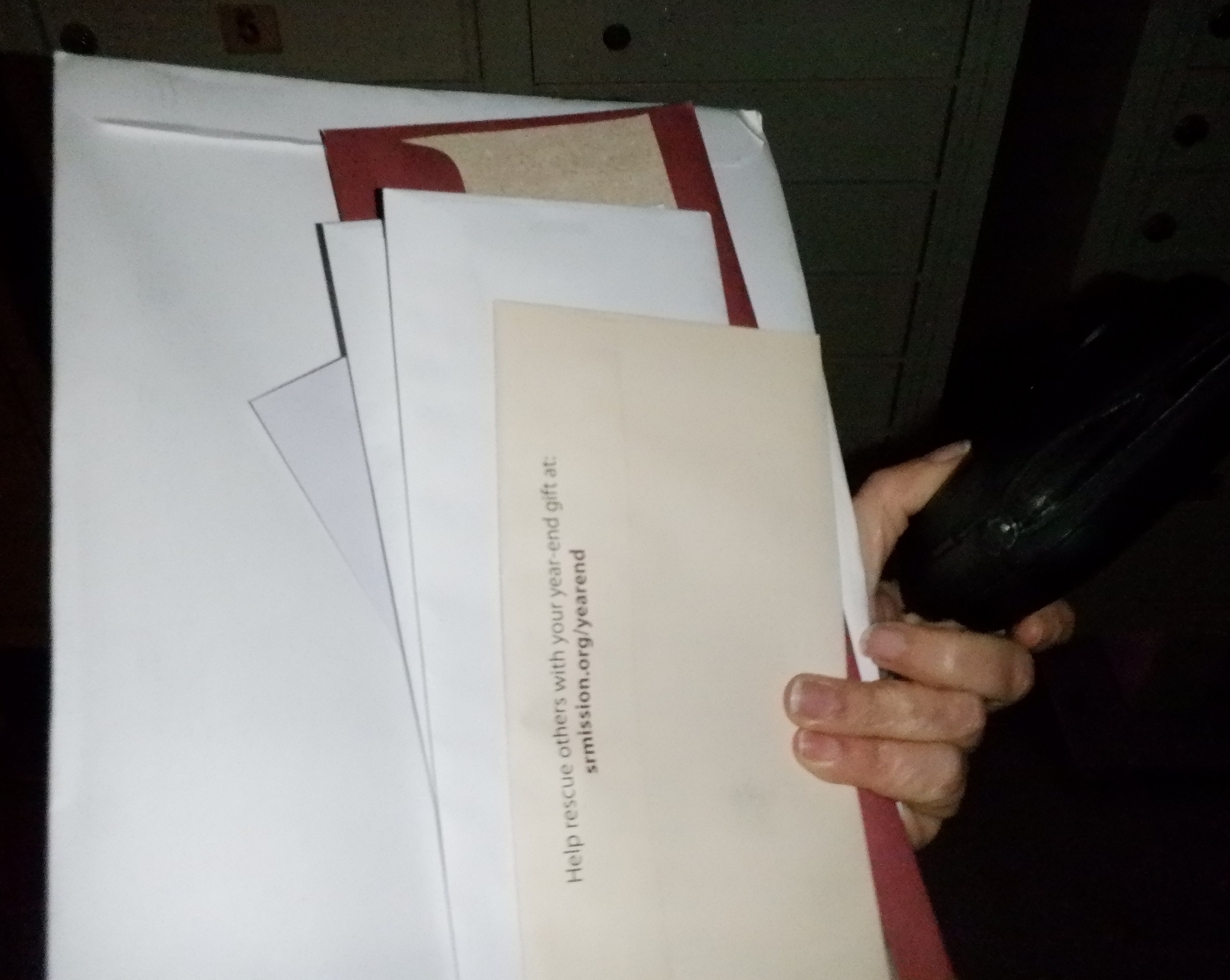 Photo I took of the mail in my hand 12-20-21 Photo I took of the mail in my hand 12-20-21
