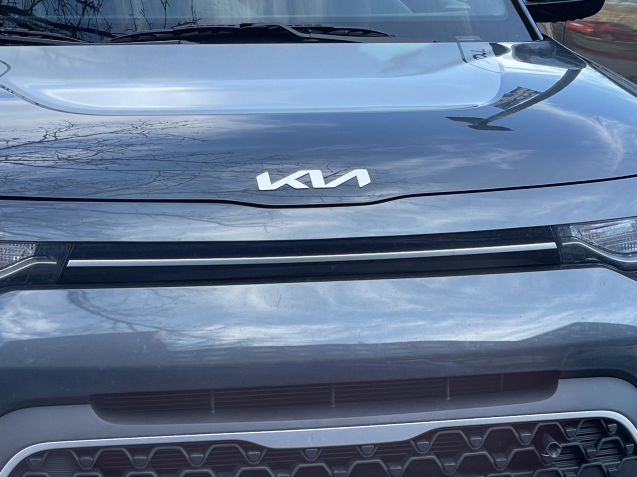 New Kia logo on a car at the VA hospital. Photo taken by and the property of FourWalls. New Kia logo on a car at the VA hospital. Photo taken by and the property of FourWalls.
