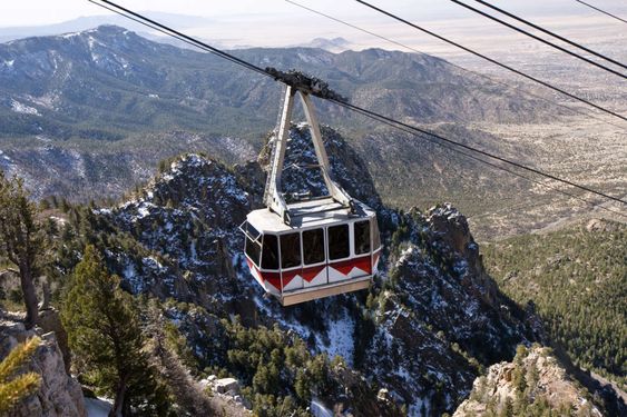 A tramway in Albuquerque New Mexico A tramway in Albuquerque New Mexico