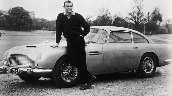 The late actor Sean Connery and his Ashton Martin DB5 auto The late actor Sean Connery and his Ashton Martin DB5 auto
