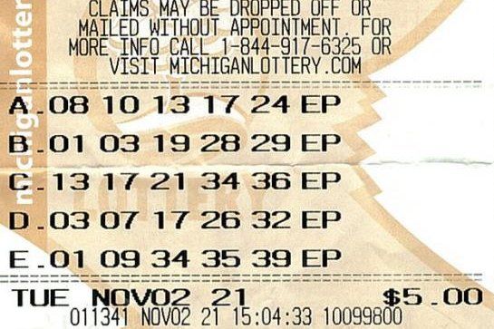 The image of a winning lottery ticket The image of a winning lottery ticket