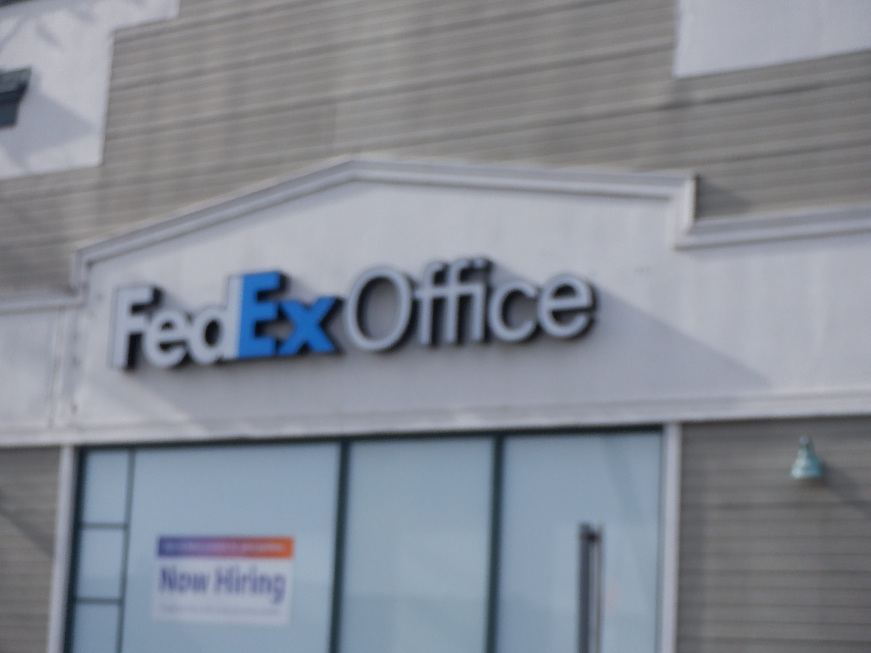 Photo I took of the front of the FedEx office where I finally mailed the test. Photo I took of the front of the FedEx office where I finally mailed the test.