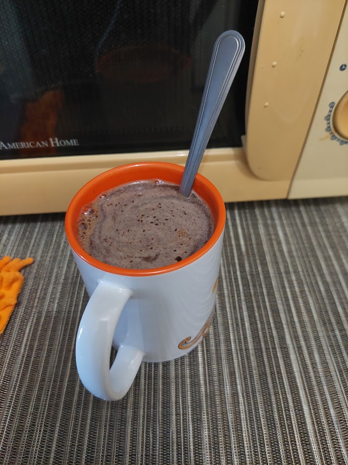 Photo is mine. Hot chocolate for the soul.
