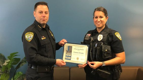 Police Chief Tony Sizemore and Officer Chelsea Armato Police Chief Tony Sizemore and Officer Chelsea Armato