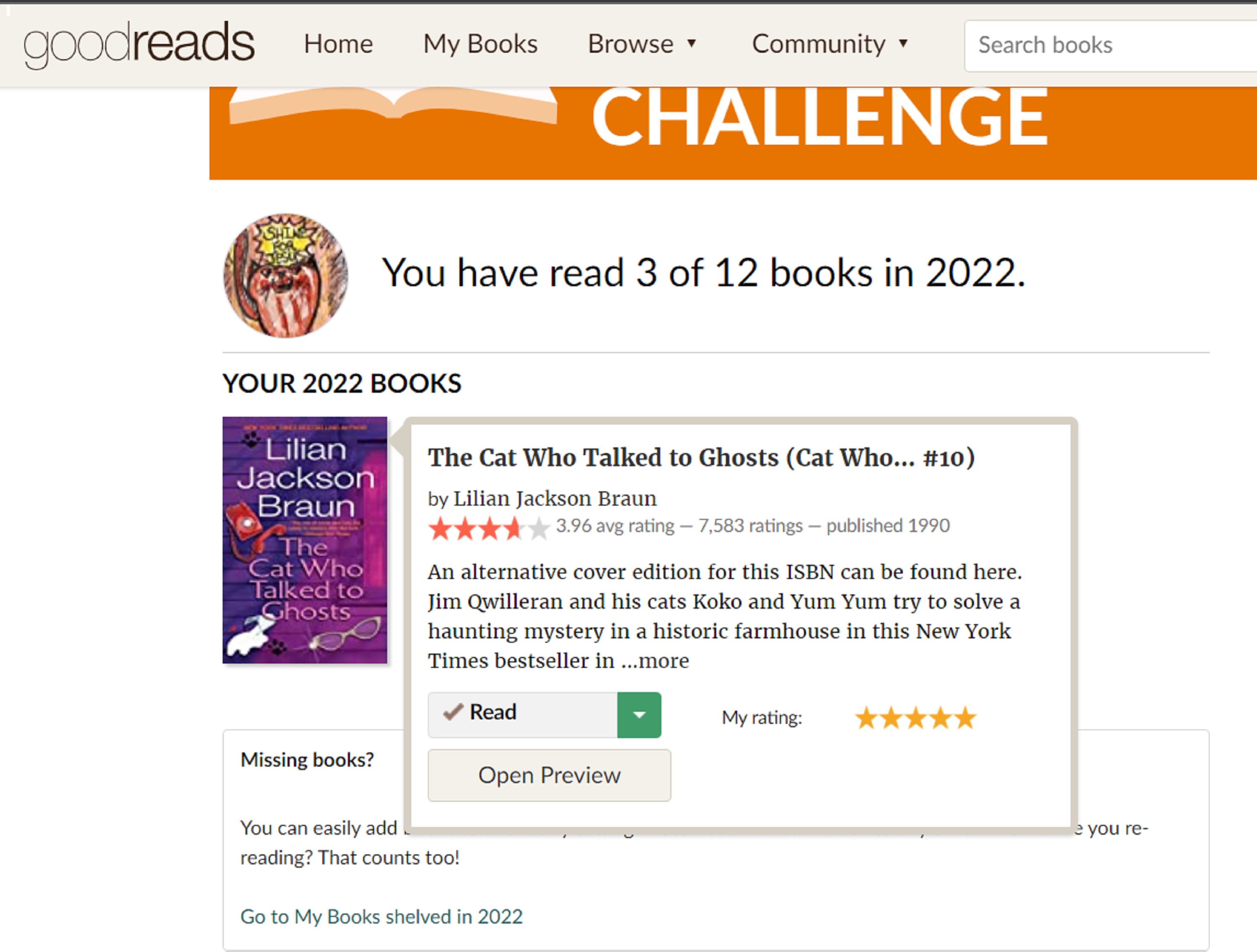 Screencap of GoodReads page Screencap of GoodReads page