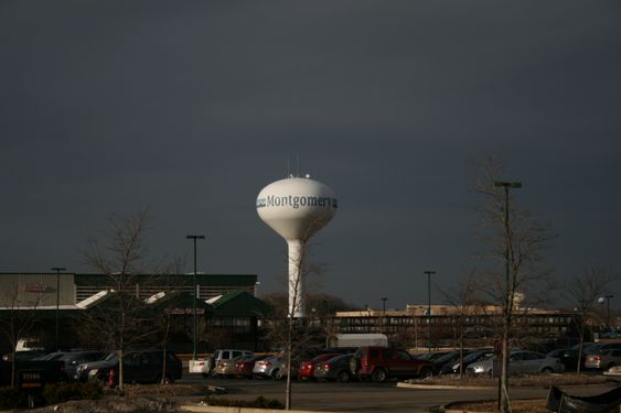 Water tower in Montgomery Illinois Water tower in Montgomery Illinois