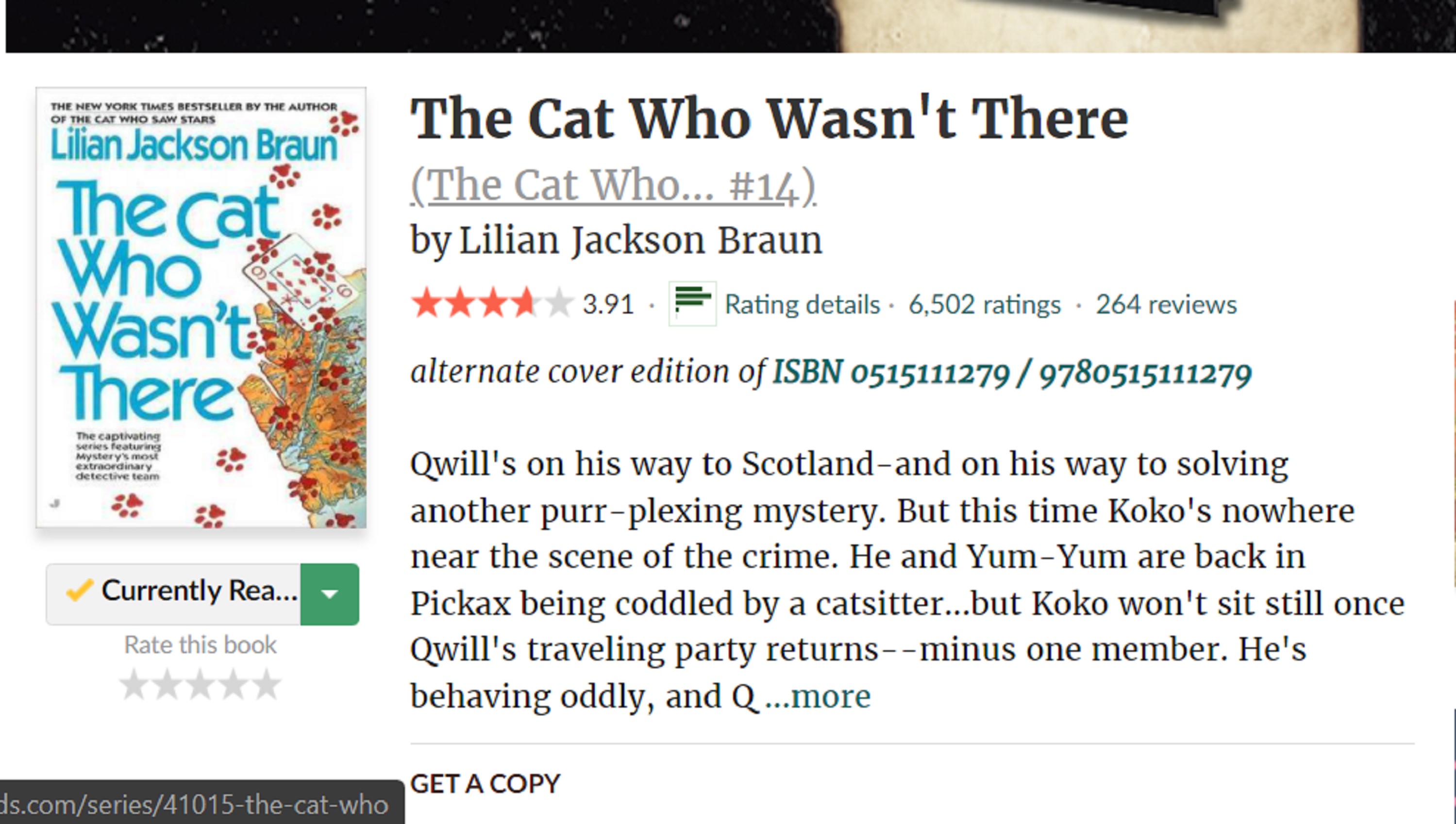 Screen cap of my Good Reads page Screen cap of my Good Reads page