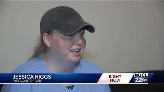 Instacart driver Jessica Higgs the heroine. Instacart driver Jessica Higgs the heroine.