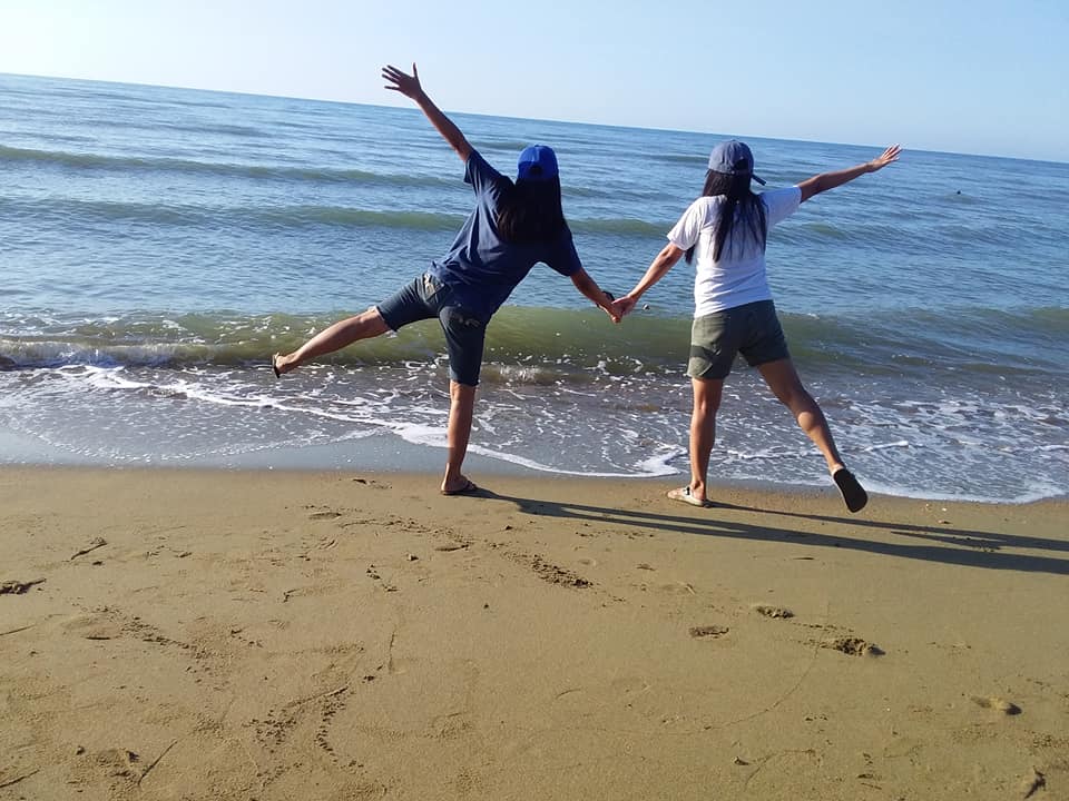 beach pic with my sister