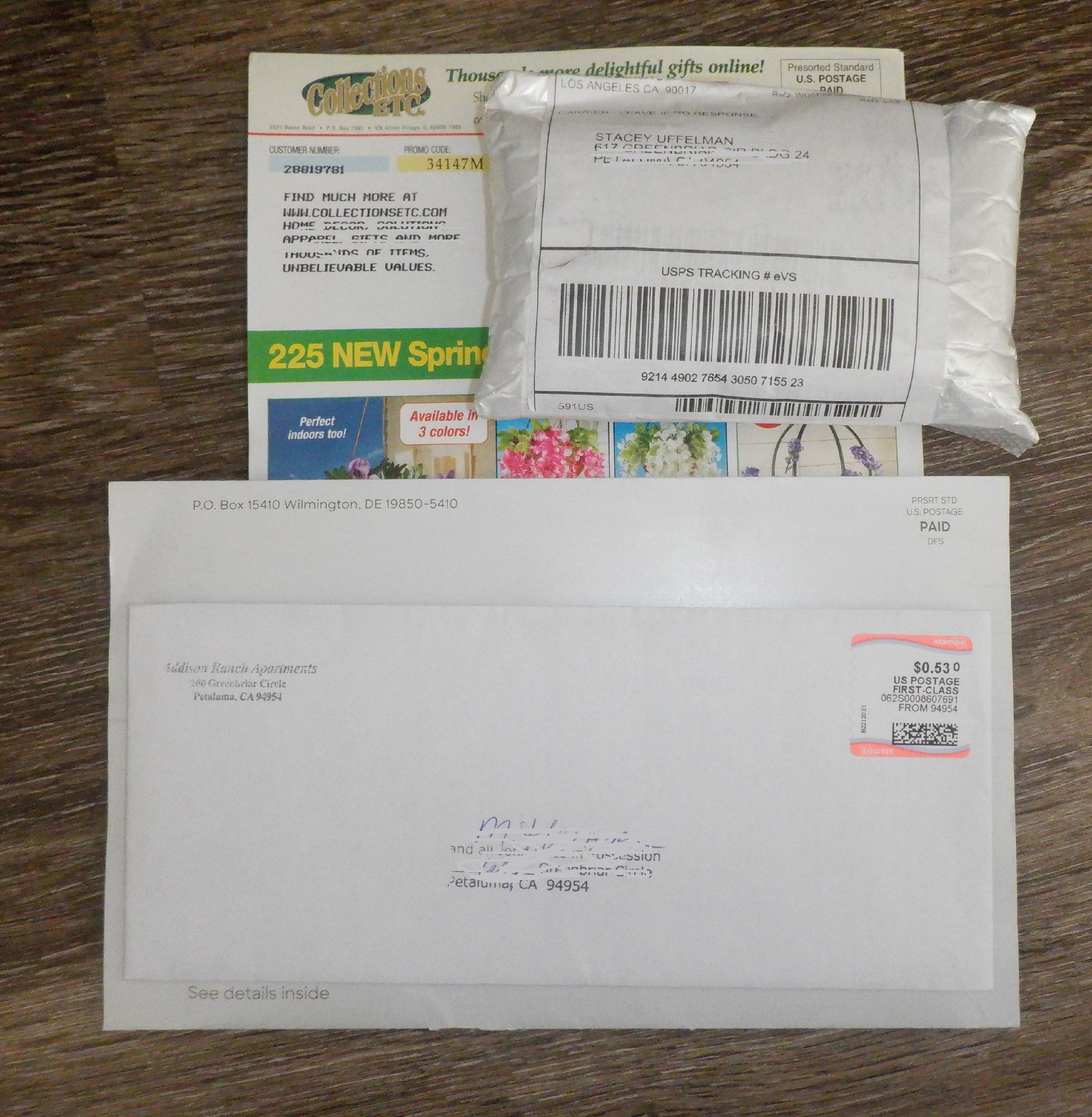 Photo I took of my mail Photo I took of my mail