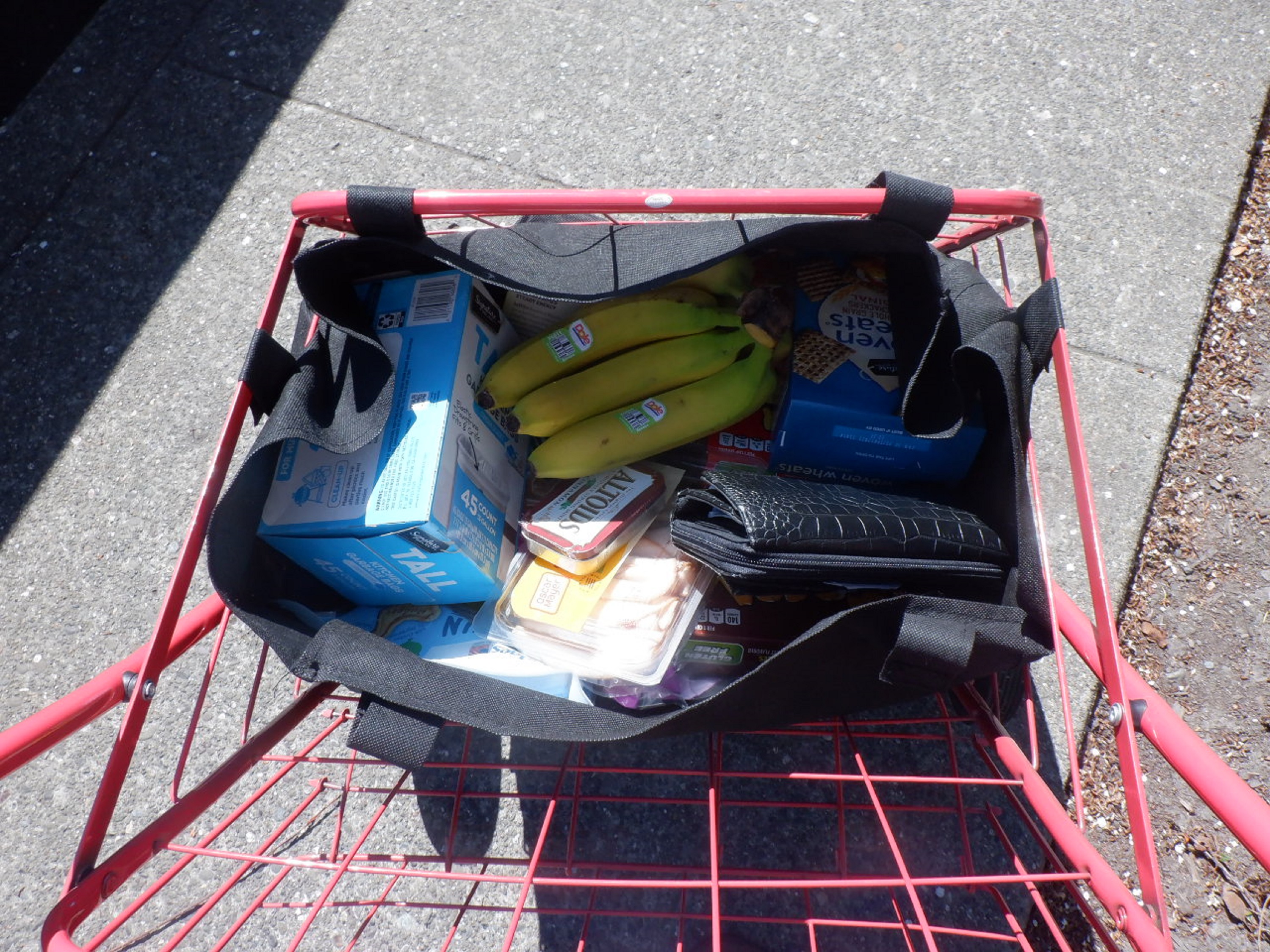 Photo I took of my shopping cart on the way home Photo I took of my shopping cart on the way home