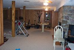 Our Family Room - The paneling makes it look alot better than white painted walls.