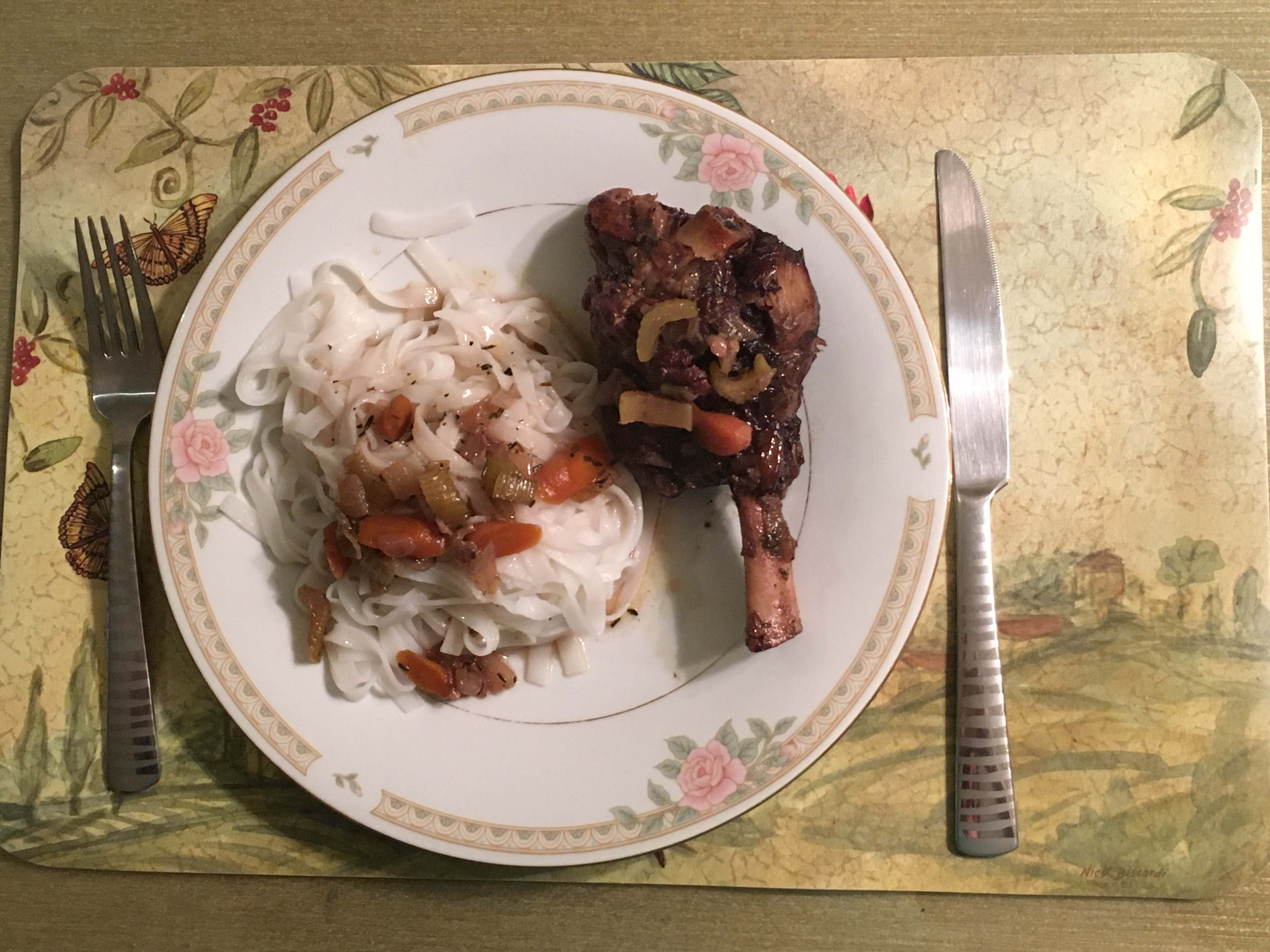lamb shank with rice noodles lamb shank with rice noodles