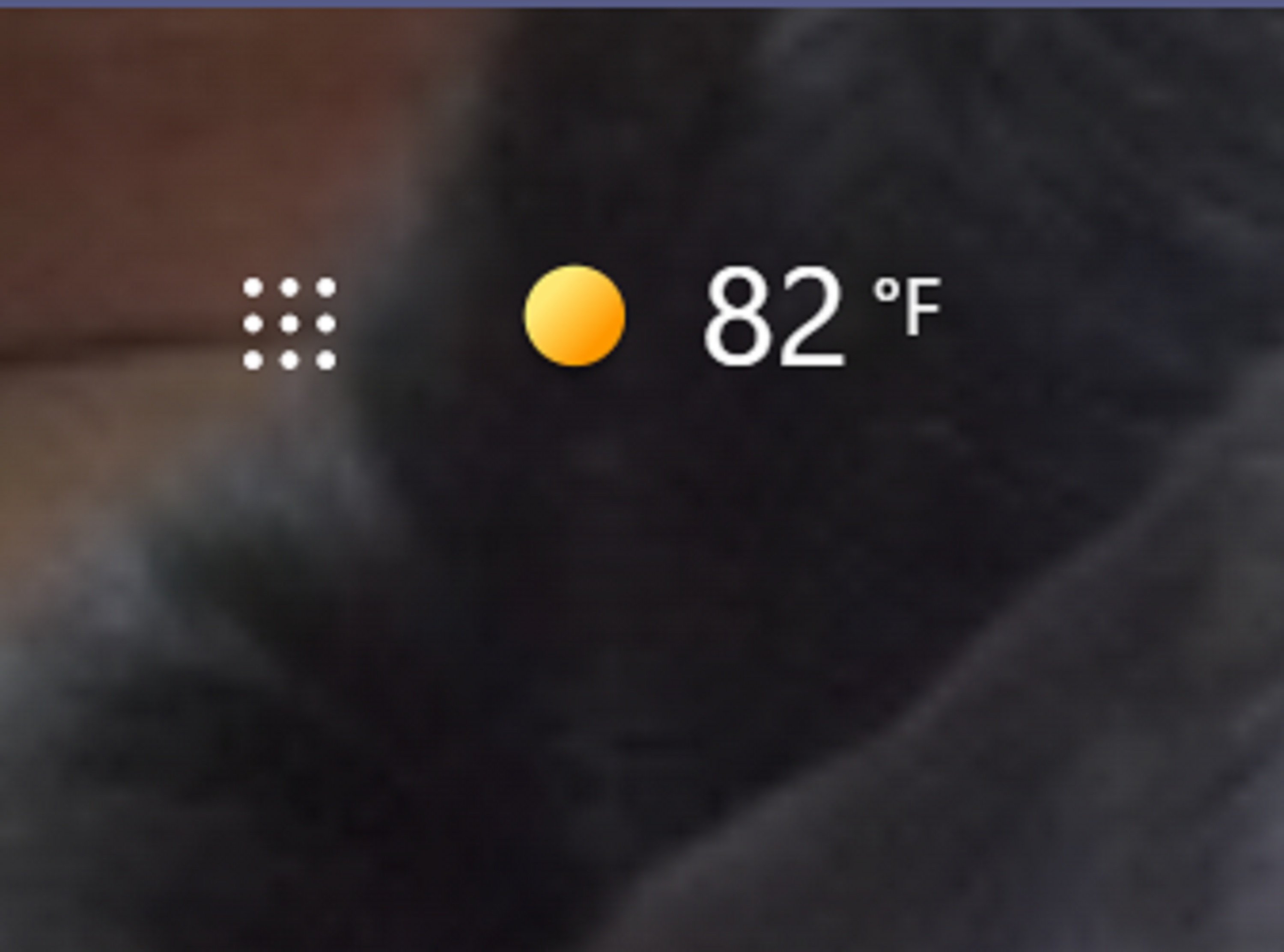 Cropped screencap from my homepage with the temperature. Cropped screencap from my homepage with the temperature.