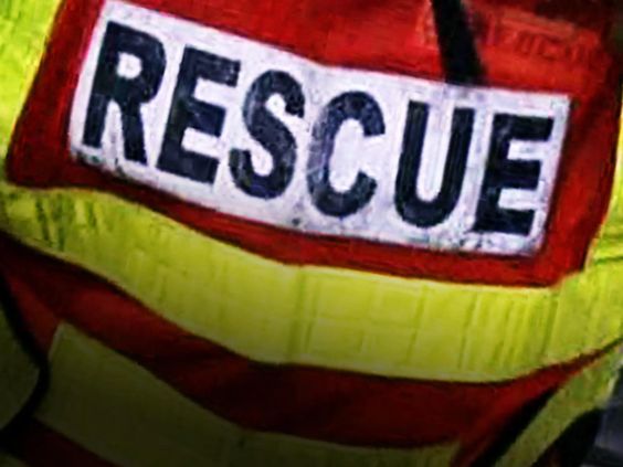 A Rescue sign on the uniform of a police officer in Greenwood Louisiana. A Rescue sign on the uniform of a police officer in Greenwood Louisiana.