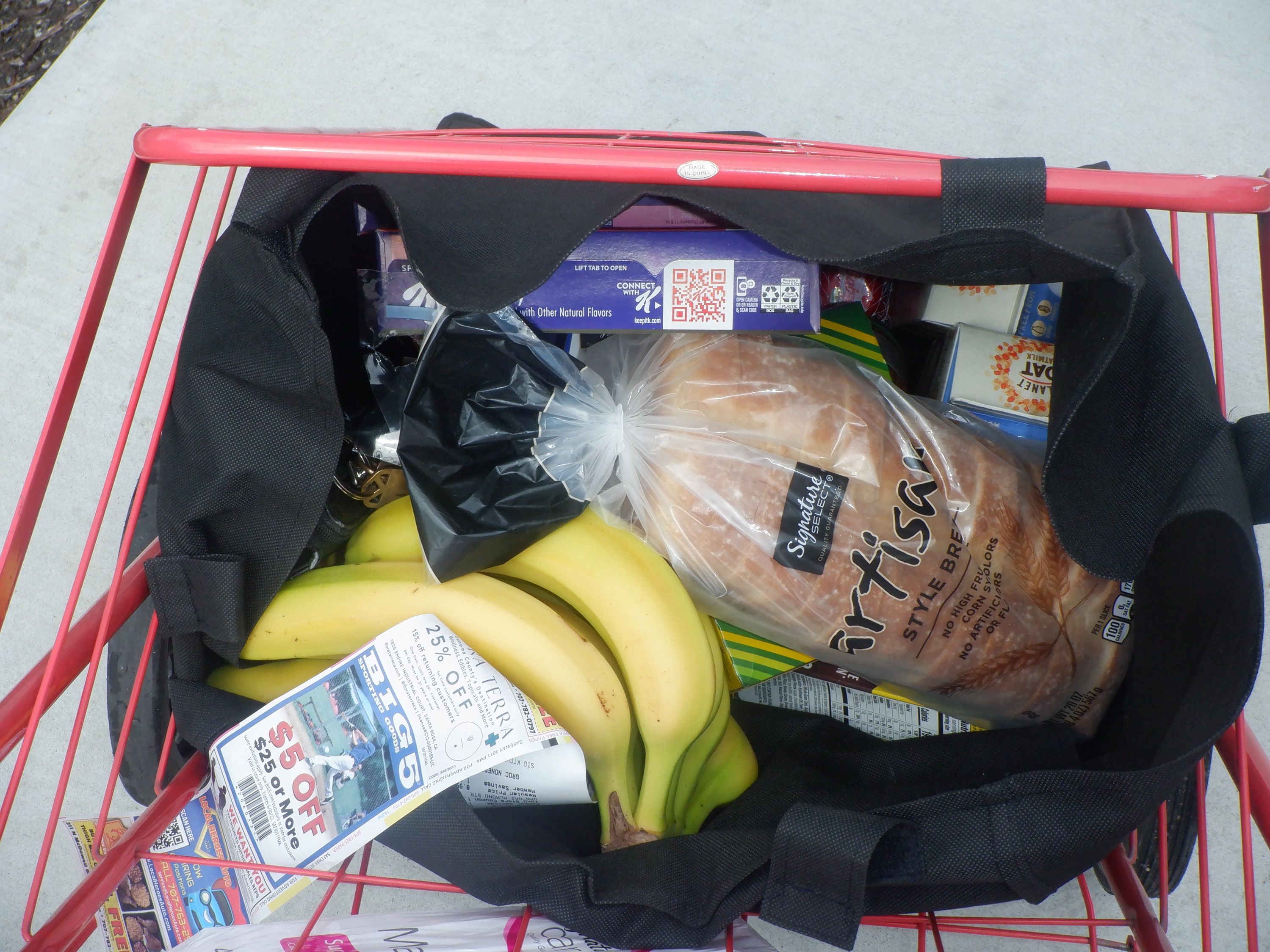 Photo I took of my grocery cart on the way home Photo I took of my grocery cart on the way home