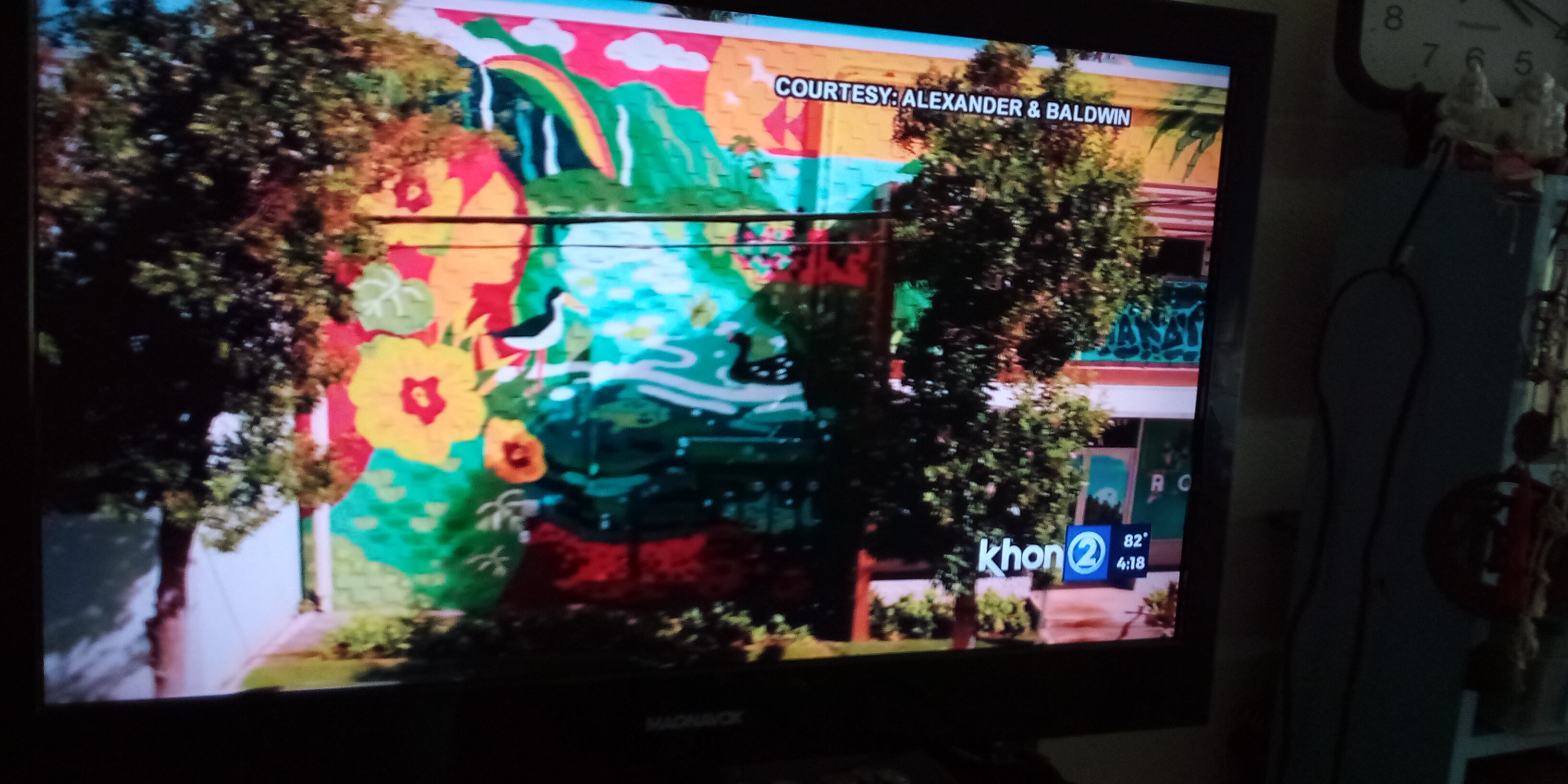 Khon2 news report on new Kailua mural.