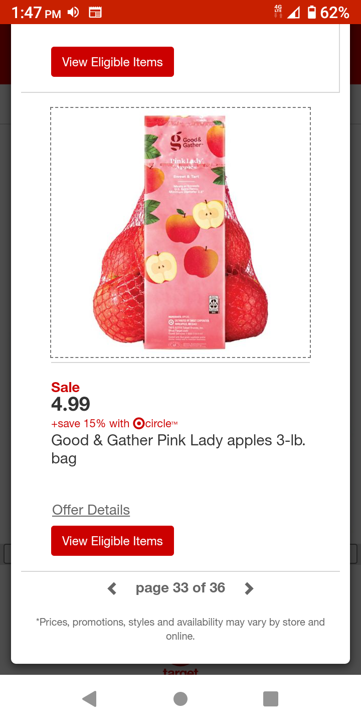 Screenshot of Target ad Screenshot of Target ad