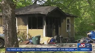 Home damaged by a fire in Monroe Louisiana on Monday. Home damaged by a fire in Monroe Louisiana on Monday.