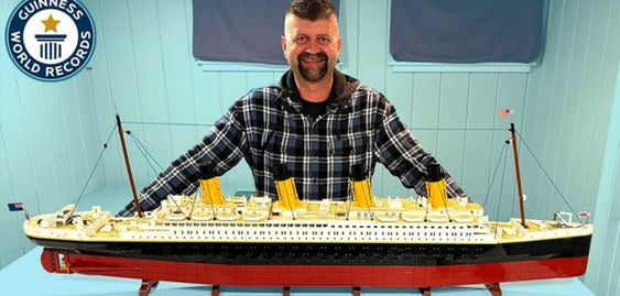 North Carolina resident Paul Ufema with his work of the Titanic North Carolina resident Paul Ufema with his work of the Titanic