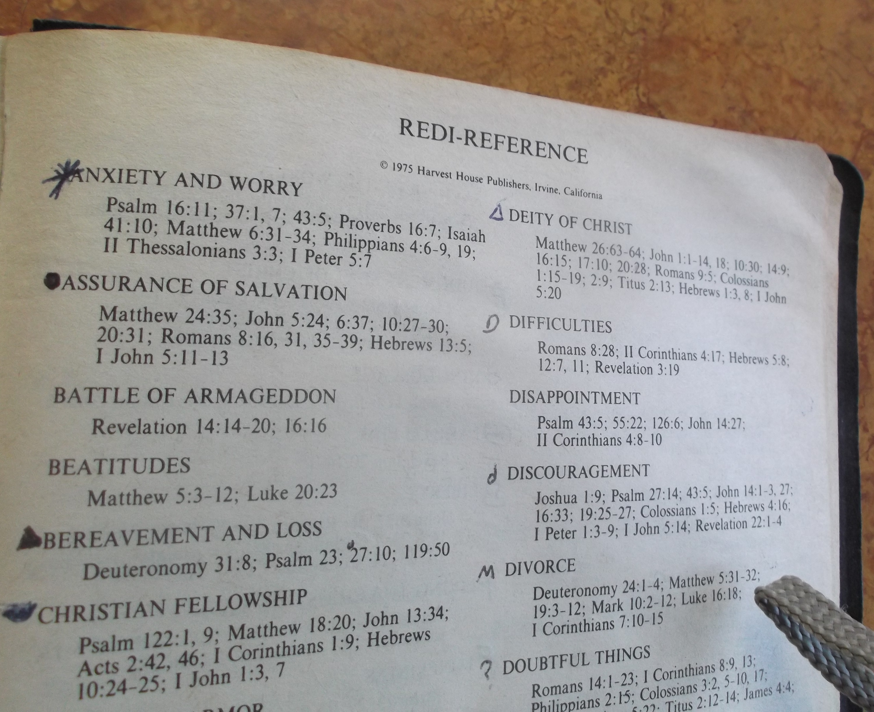 Bible with study helps open Bible with study helps open