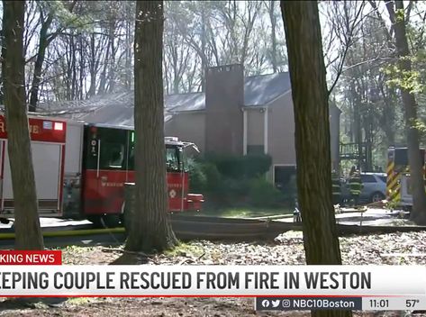 A house fire in Weston Massachusetts on Tuesday morning. A house fire in Weston Massachusetts on Tuesday morning.
