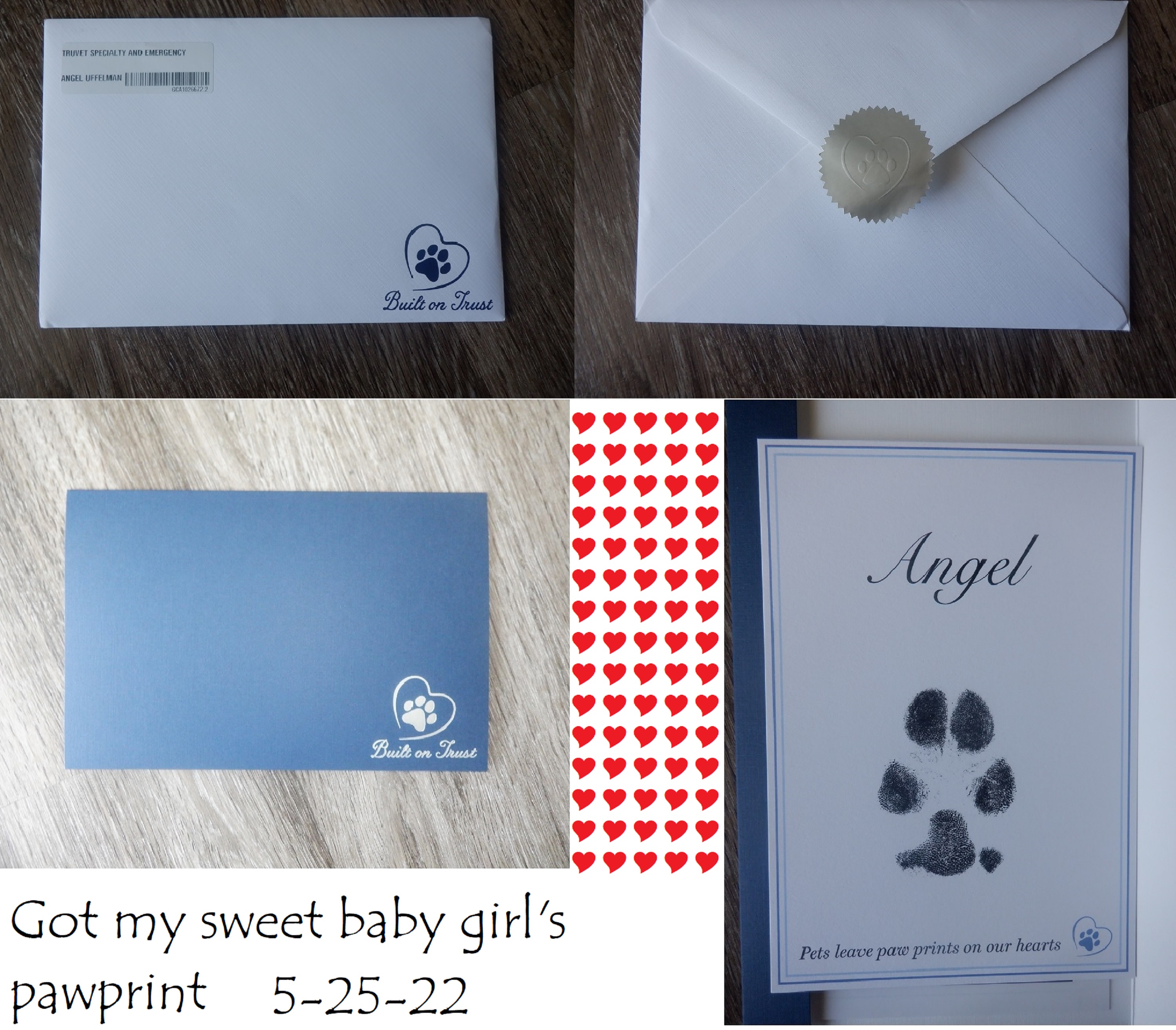 Photos I took of Angel's pawprint I got from the emergency vet Photos I took of Angel's pawprint I got from the emergency vet