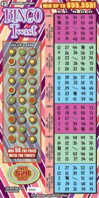 An image of the Bingo Twist Scratcher game.