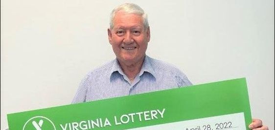 Virginia Lottery winner Vincente Mosquera with his prize from the lottery. Virginia Lottery winner Vincente Mosquera with his prize from the lottery.