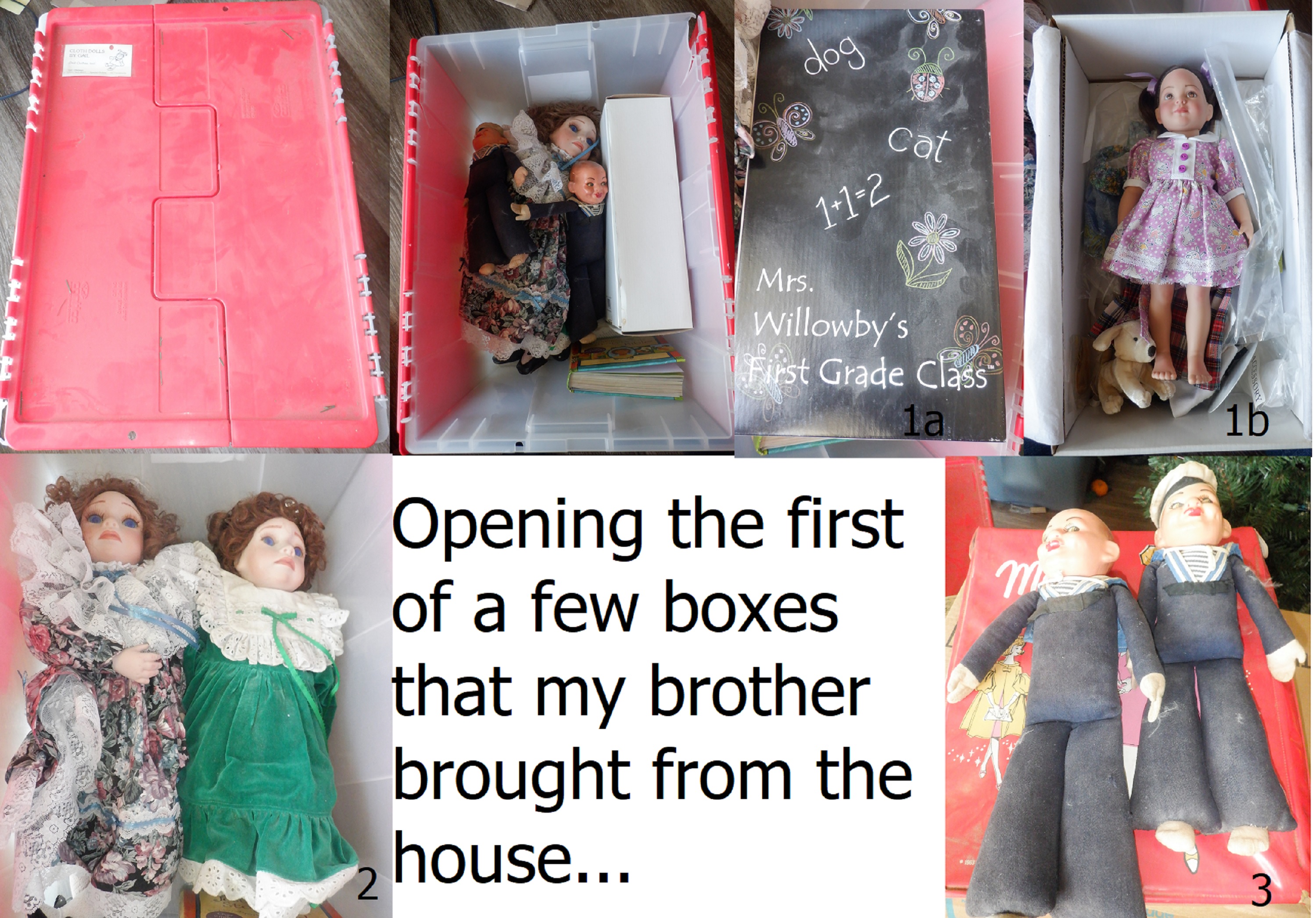 Collage I made from the photos I took of Box 1 and the things that were in it Collage I made from the photos I took of Box 1 and the things that were in it