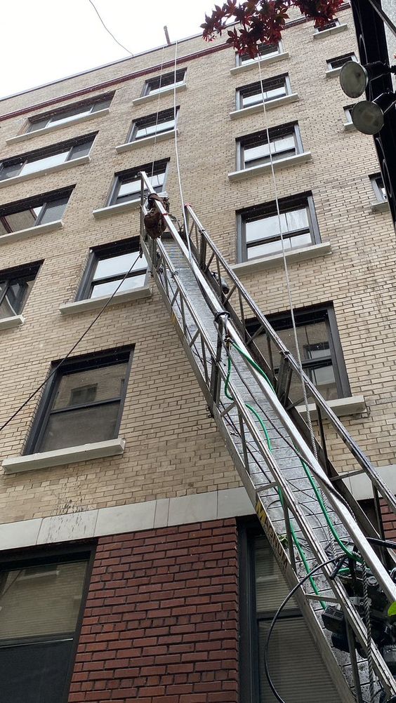 An incident involving a man working on an office building in Seattle yesterday. An incident involving a man working on an office building in Seattle yesterday.