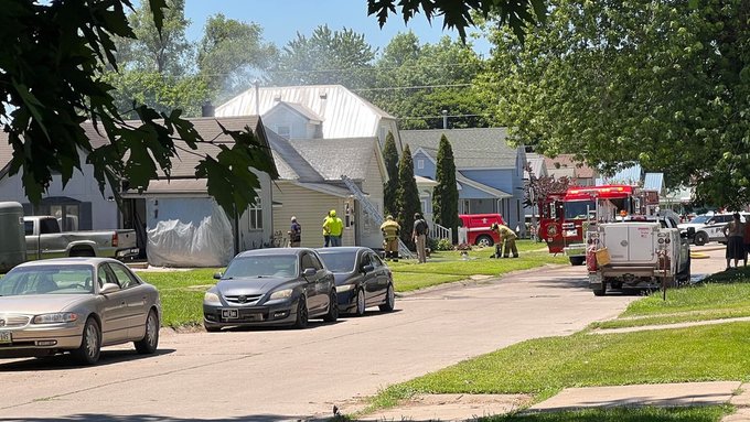 A house fire that happened in Iowa on Friday afternoon. A house fire that happened in Iowa on Friday afternoon.