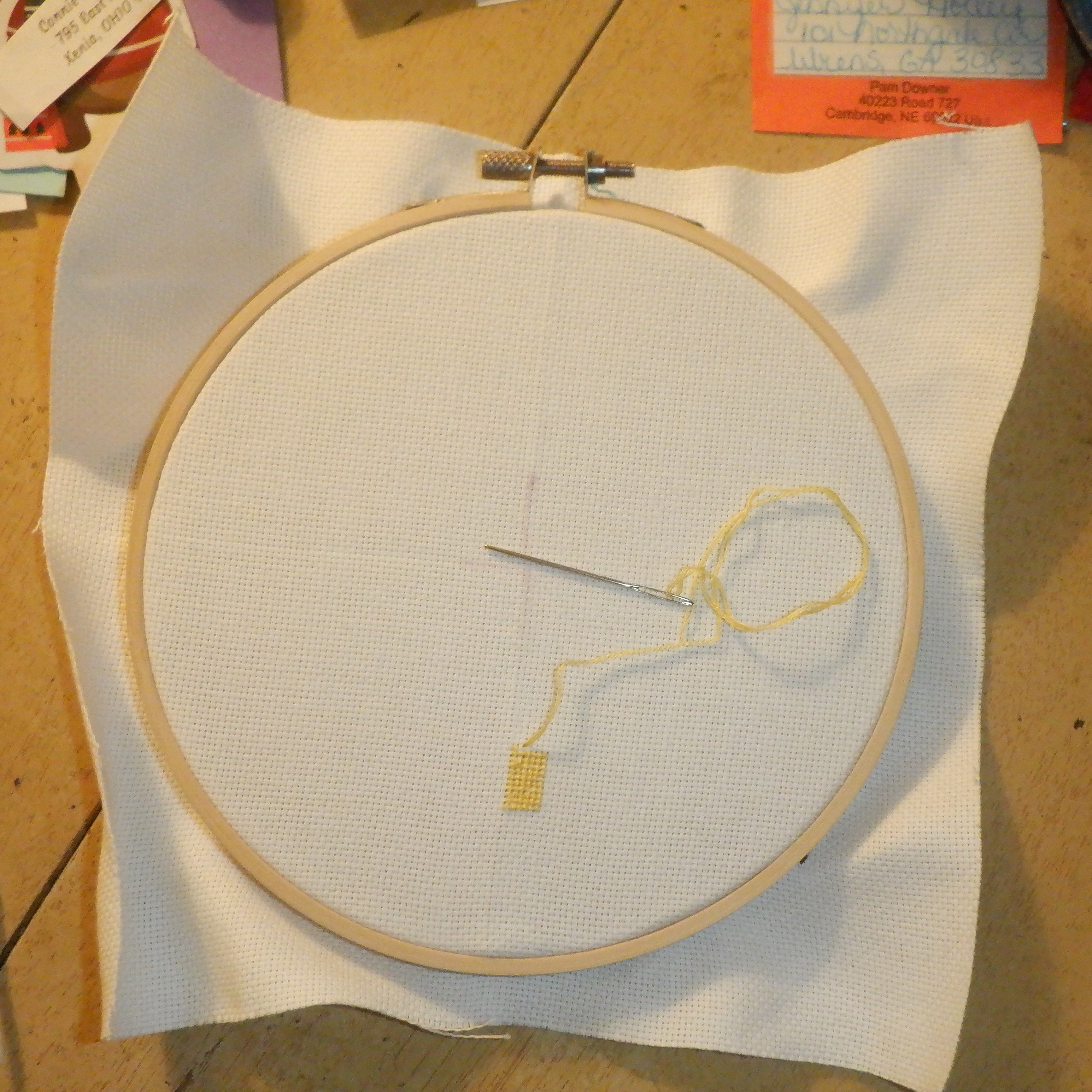 Cross stitch I started this evening Cross stitch I started this evening