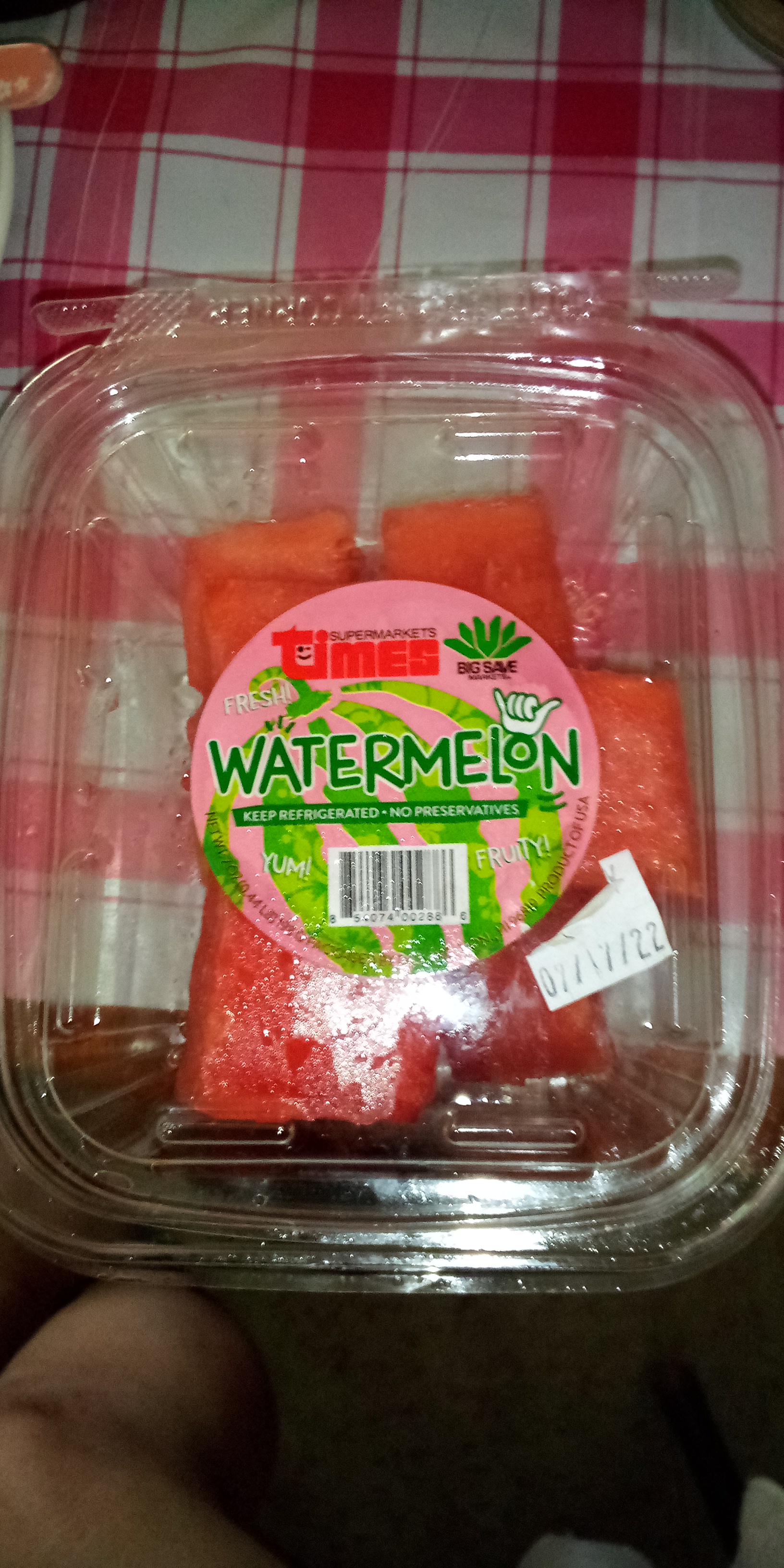 My Time&#039;s Supermarket watermelon.