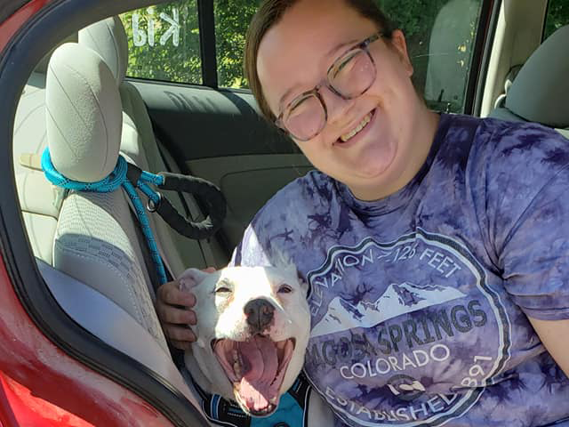 Jill on the left and her new owner Keelie Blassingame. 