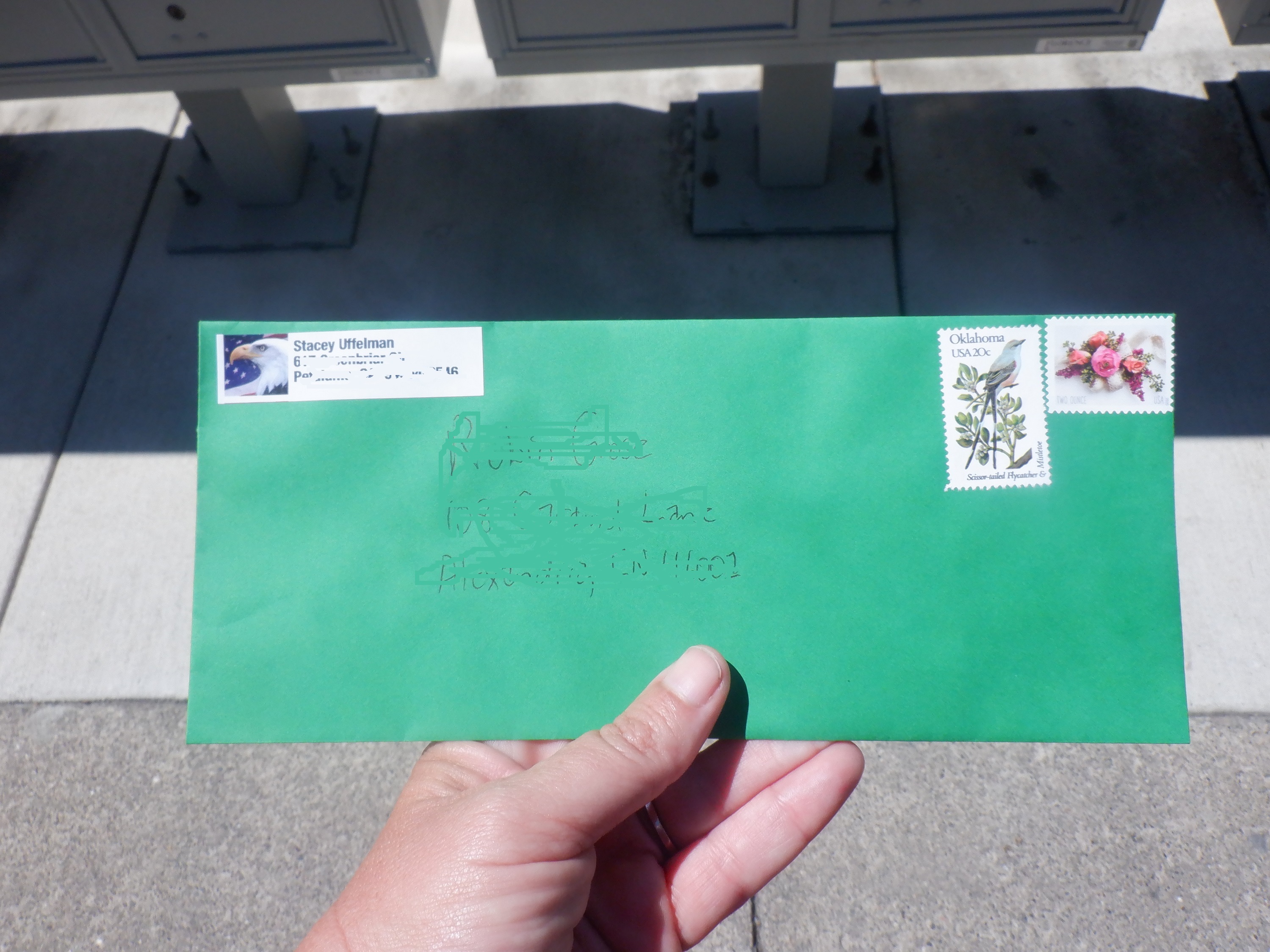 Mail I finally took to the mailbox