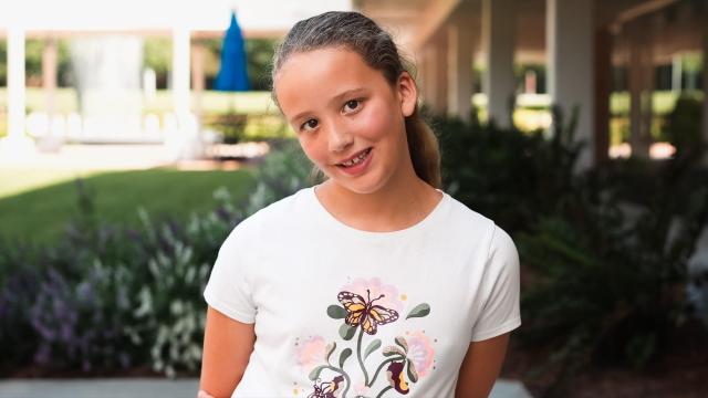 Nine year old girl Katherine McMillian the savior of a classmate at a pool party. Nine year old girl Katherine McMillian the savior of a classmate at a pool party.