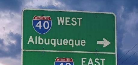 The interstate sign in New Mexico that has the incorrect spelling of Albuquerque. The interstate sign in New Mexico that has the incorrect spelling of Albuquerque.