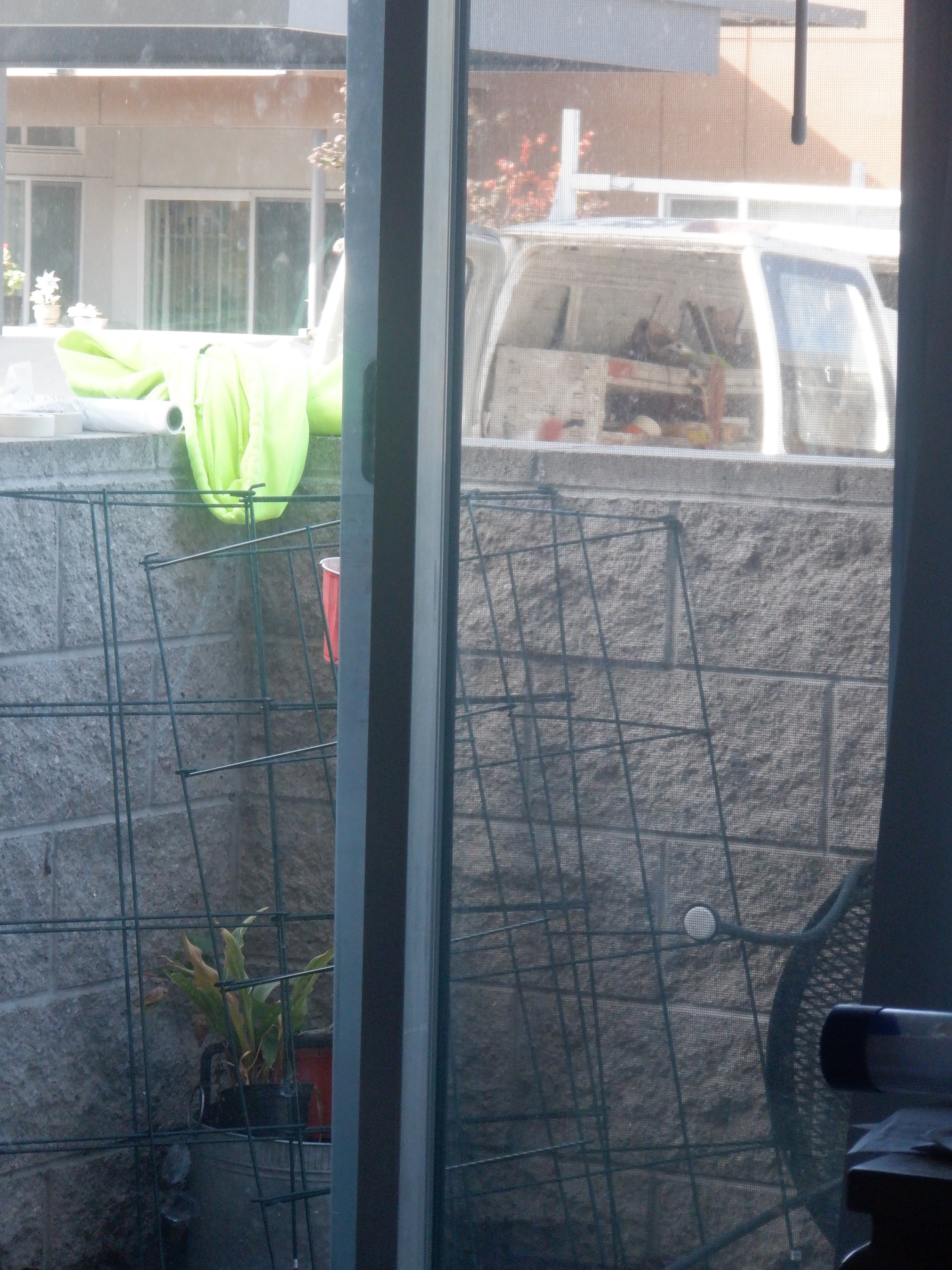 Photo I took out the sliding glass door before the painters covered it up Photo I took out the sliding glass door before the painters covered it up